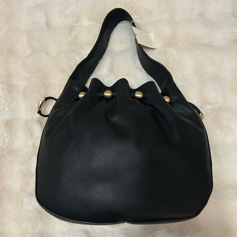 A New Day Elegant Black Gold Studded Women's Handbag
